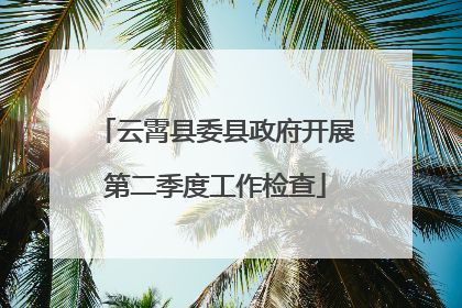 云霄县委县政府开展第二季度工作检查